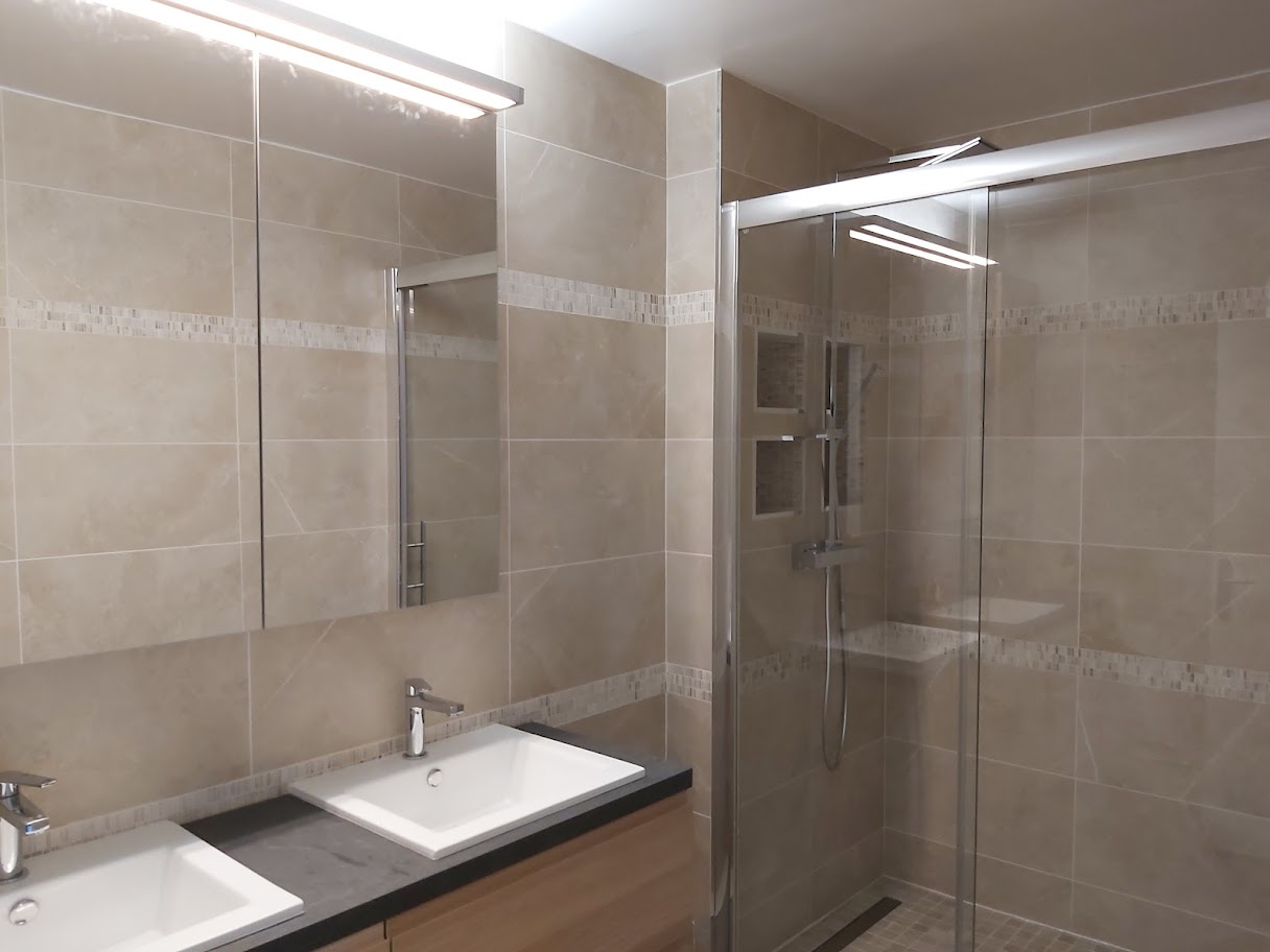 Création de salle de bains, Ville d'Avray, 2021, rénovation complète de salle de bains